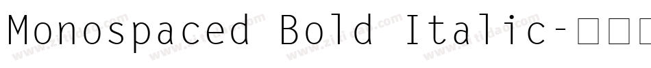 Monospaced Bold Italic字体转换